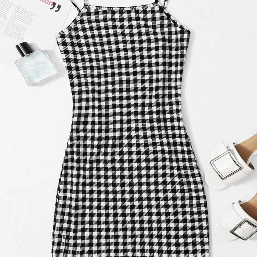 Buffalo Plaid Bodycon Cami Dress